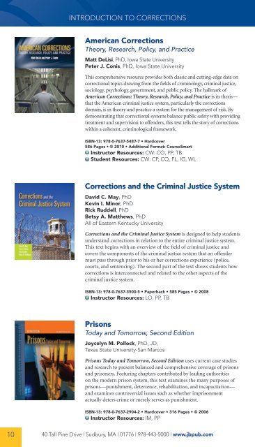 Criminal Justice 2010.pdf - Jones & Bartlett Learning