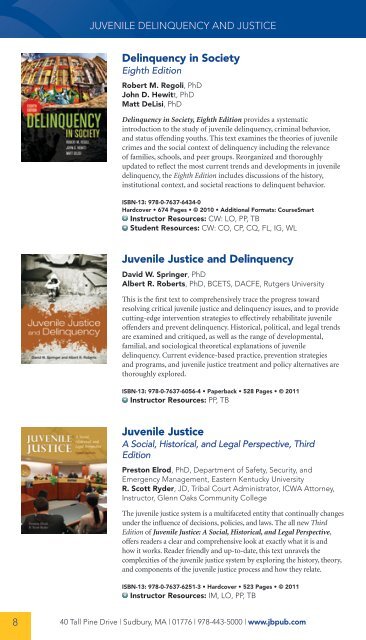 Criminal Justice 2010.pdf - Jones & Bartlett Learning