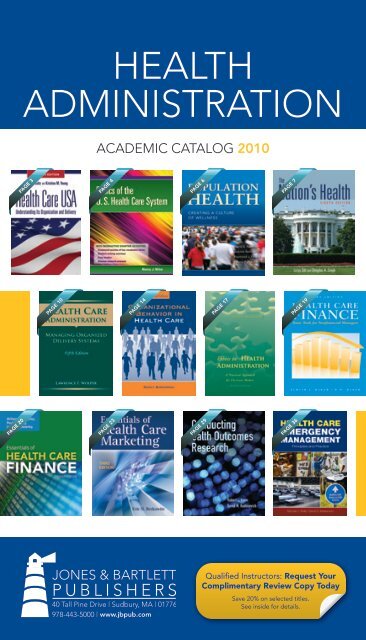 HEALTH ADMINISTRATION - Jones &amp; Bartlett Learning
