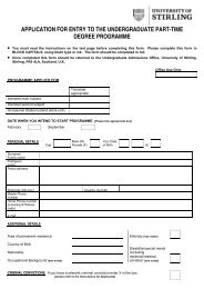 application for entry to the undergraduate part-time - University of ...