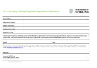 SA2 â University Exchange Programme Registration Confirmation