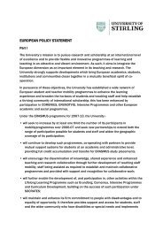 European Policy Document - University of Stirling