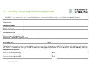 SA1 â University Exchange Programme Learning Agreement