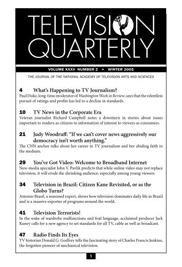 Whats Happening to TV Journalism? - TVQ Volume XXXVII ...