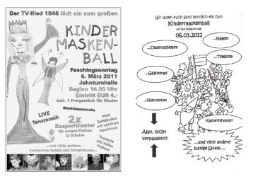 Turnerheim Ausgabe 2011 Nr. 1 - Turnverein Ried 1848