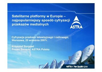 Satelitarne platformy w Europie â najpopularniejszy ... - tv sat magazyn