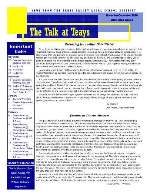 The Talk at Teays - Teays Valley Local School District