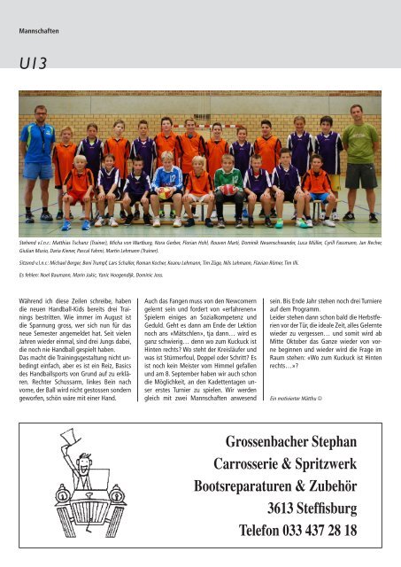 Aktuelle Ausgabe - September 2013 (11 MB) - TV Steffisburg Handball