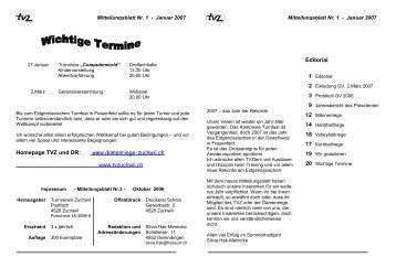 Mitteilungsblatt 01 / 2007 - Turnverein Zuchwil