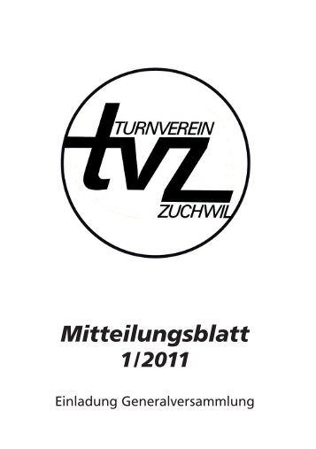 Mitteilungsblatt 01 / 2011 - Turnverein Zuchwil
