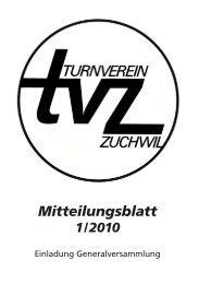 Mitteilungsblatt 01 / 2010 - Turnverein Zuchwil