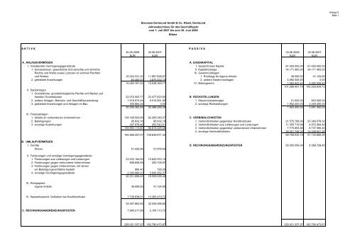 Jahresabschluss der Borussia Dortmund GmbH & Co. KGaA für ...