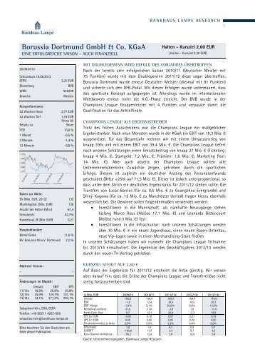 Research Report Bankhaus Lampe KG - BVB Aktie - Borussia ...