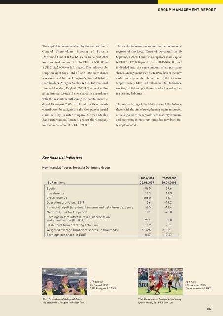 Annual Report 2006/2007 KGaA/Group - BVB Aktie - Borussia ...