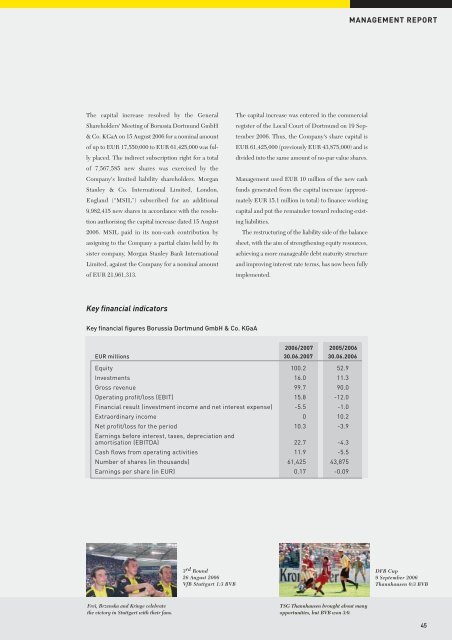 Annual Report 2006/2007 KGaA/Group - BVB Aktie - Borussia ...