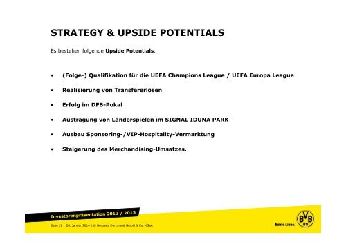 Investoren-Information 2012/2013 - BVB Aktie - Borussia Dortmund