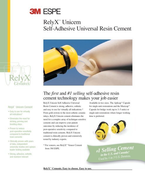 RelyX Unicem Self-Adhesive Universal Resin Cement - Dental Lab ...