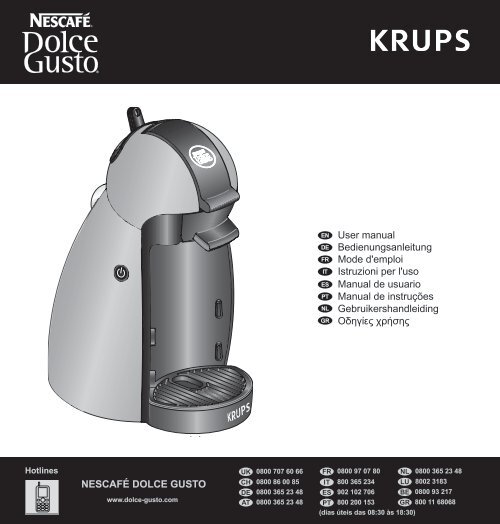 Manual de Instrucciones y Preguntas frecuentes Nescafé Dolce Gusto Piccolo  KP100710