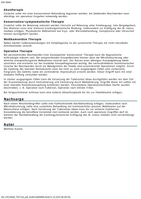 Chondromalacia patellae - Engelhardt Lexikon OrthopÃ¤die und ...