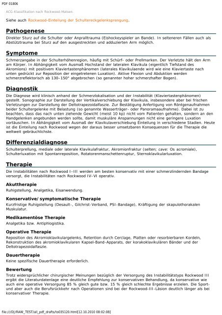 Schultereckgelenksprengung - Engelhardt Lexikon OrthopÃ¤die und ...