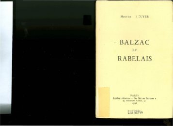 BALZAC RABELAIS