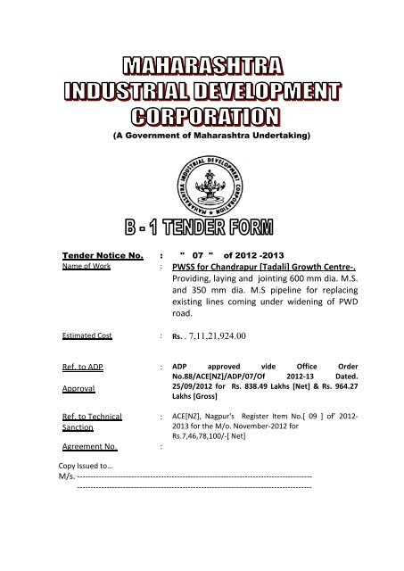 to Download - Maharashtra Industrial Development Corporation
