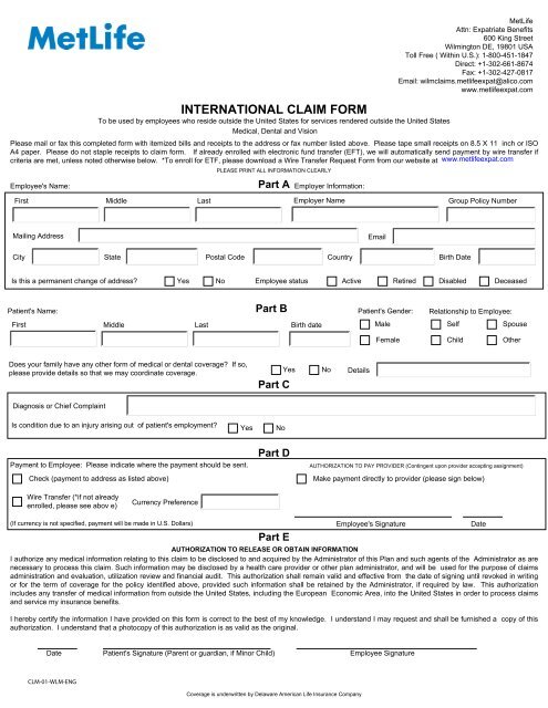 INTERNATIONAL CLAIM FORM - Net