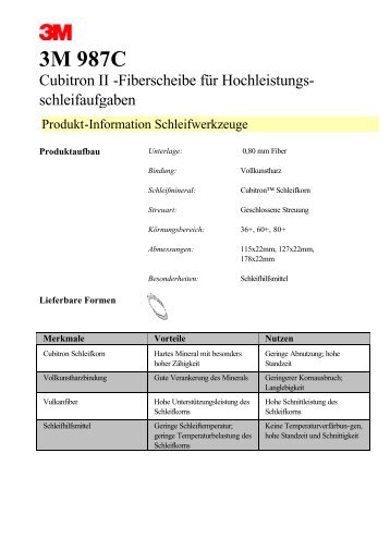 Produktdatenblatt - 3M Schweiz