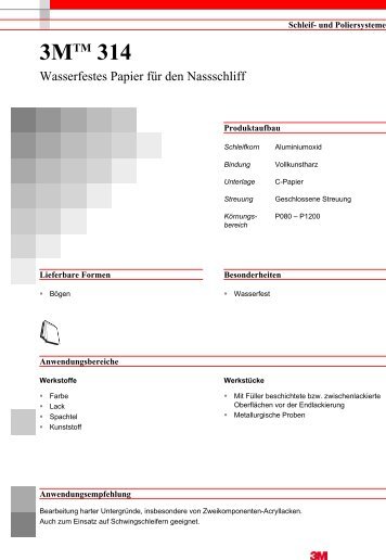 Produktdatenblatt - 3M Schweiz