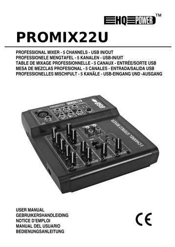 promix22u â professional mixer - 5 channels - usb in/out