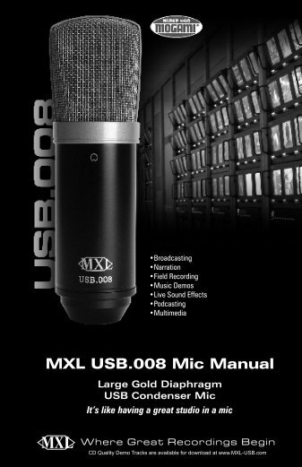 MXL USB 008 Web.indd - Music123