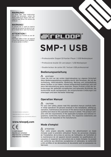 SMP - 1 USB Bedienungsanleitung (882.11 kB) - DJ-Corner