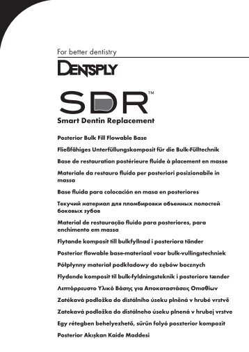 Posterior Bulk Fill Flowable Base FlieÃfÃ¤higes ... - Dentsply DeTrey