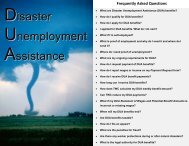 Disaster Unemployment Assistance - Texas Workforce Commission