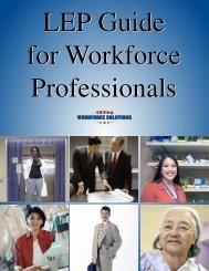 LEP Guide for Workforce Professionals - Texas Workforce Commission