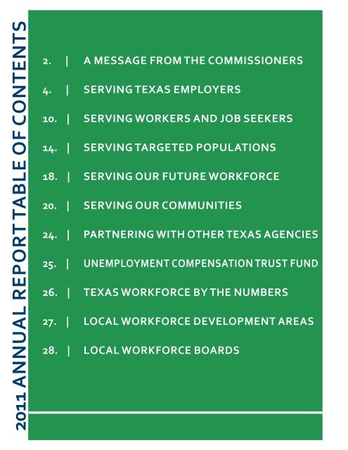 Texas Workforce Commission 2011 Annual Report
