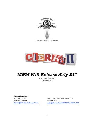 MGM Will Release July 21st - Twcpublicity.com