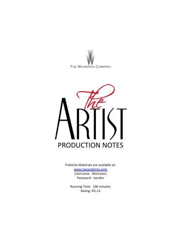 PRODUCTION NOTES - Twcpublicity.com - The Weinstein Company