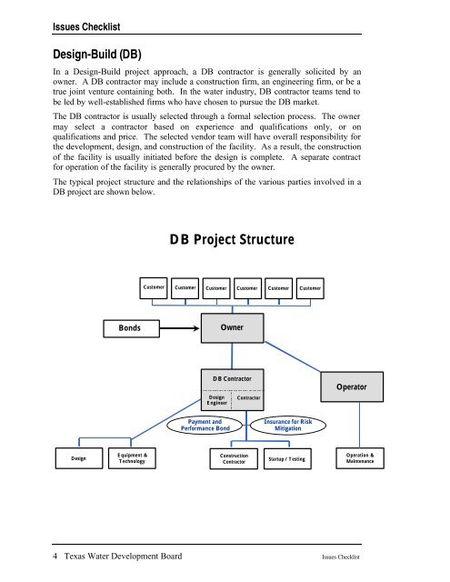 Alternative Project Delivery - Texas Water Development Board