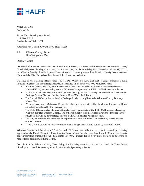 Wharton County, Texas Flood - Texas Water Development Board