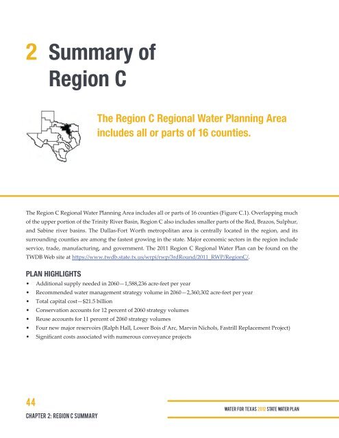 Chapter 2 Regional Summaries - Texas Water Development Board