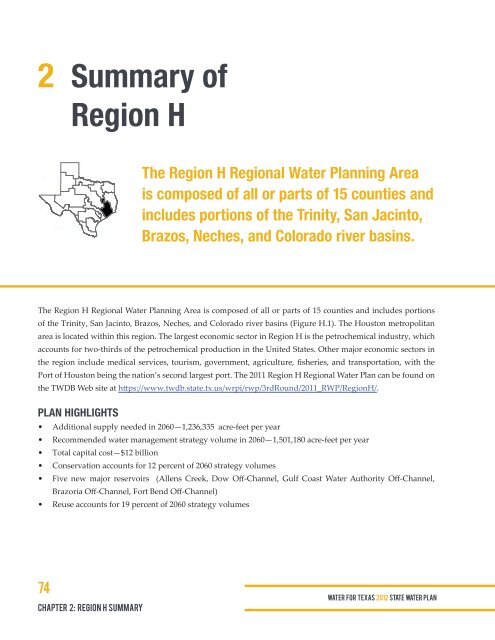 Chapter 2 Regional Summaries - Texas Water Development Board