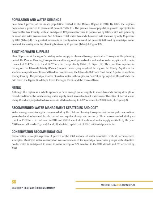 Chapter 2 Regional Summaries - Texas Water Development Board