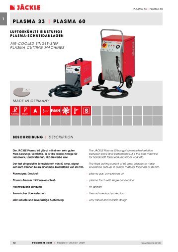 PLASMA 33 | PLASMA 60 - bei SIEBEL - Technik fÃ¼r Werkstatt[...]