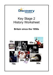 KS2 History worksheet - Britain Since 1950s