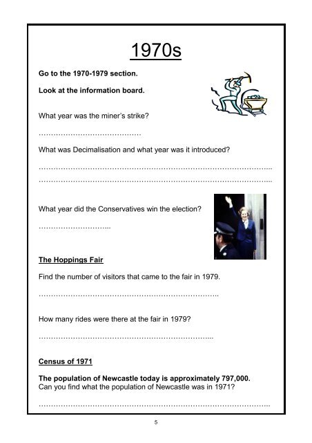 KS2 History worksheet - Britain Since 1950s