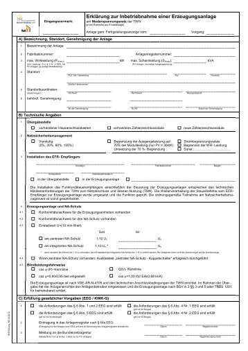 ErklÃ¤rung zur Inbetriebnahme einer Erzeugungsanlage (PDF 243 kB)