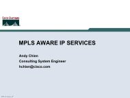 MPLS VRF Aware Services