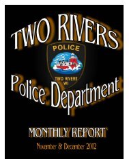 crime clearance rate - City of Two Rivers