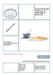 Scratch Hardness Tester acc. to Wolff-Wilborn Model 291